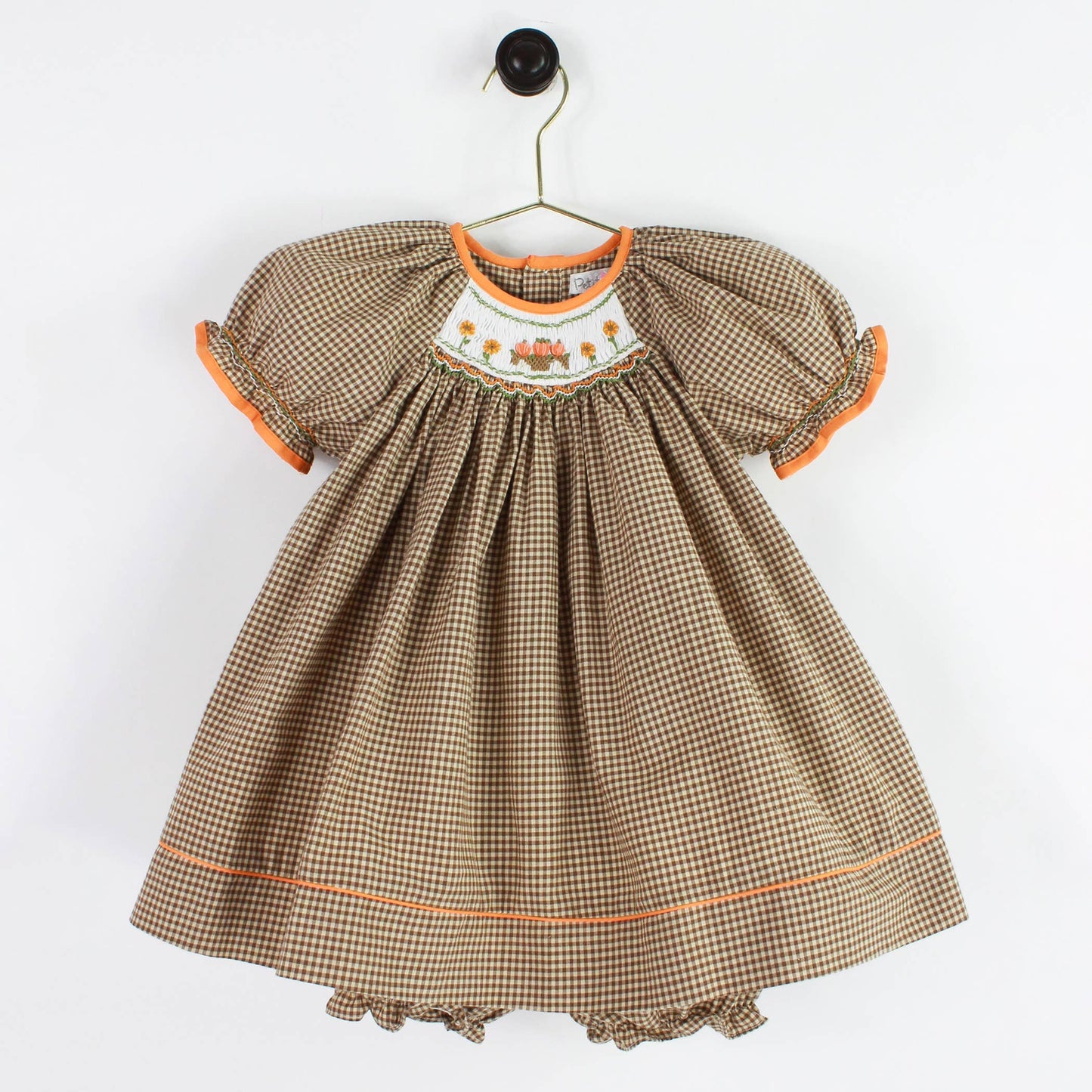 Picture Smocked Pumpkin Dress