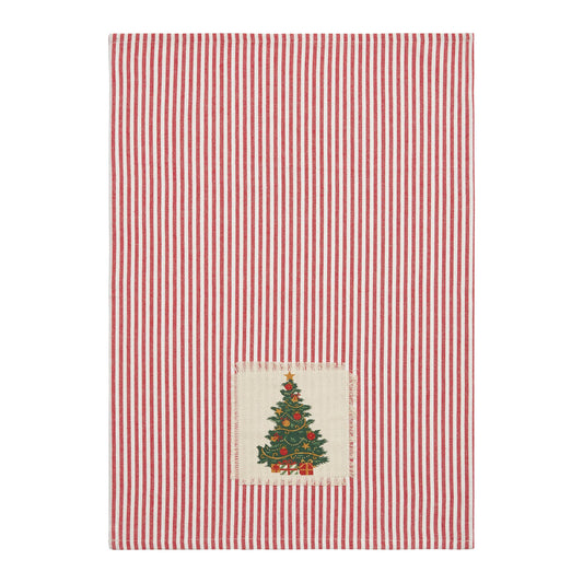 Holiday Patch Stripe Tree Kitchen Towel