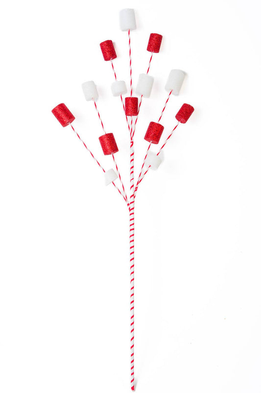 NEW - Red Marshmallow Tree Pick