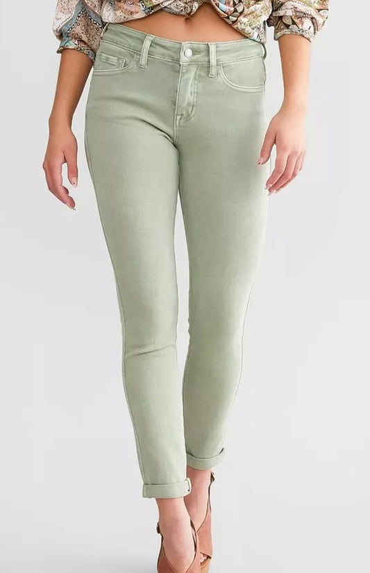 Vervet Mid Rise Skinny Sage Jeans