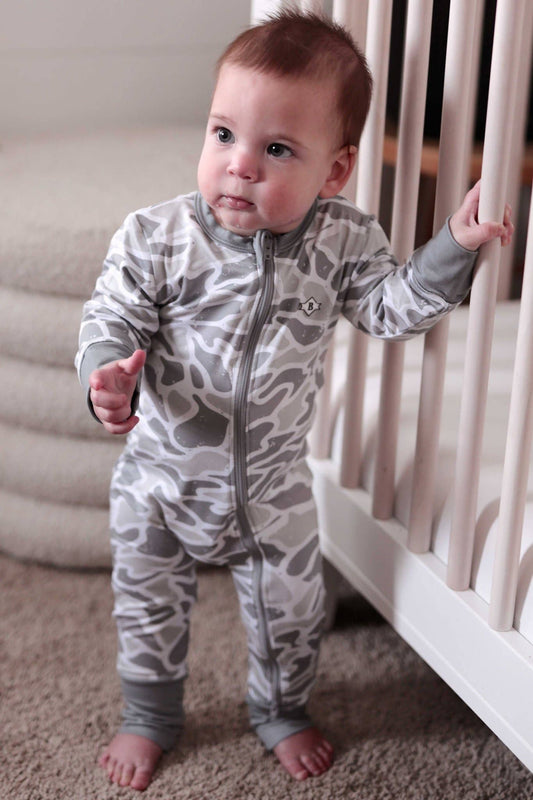 Baby Zip Up - White Camo (Pack of 10)