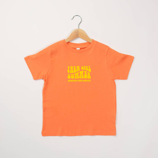 'Farm Girl Summer' Coral Toddler/Youth Tee