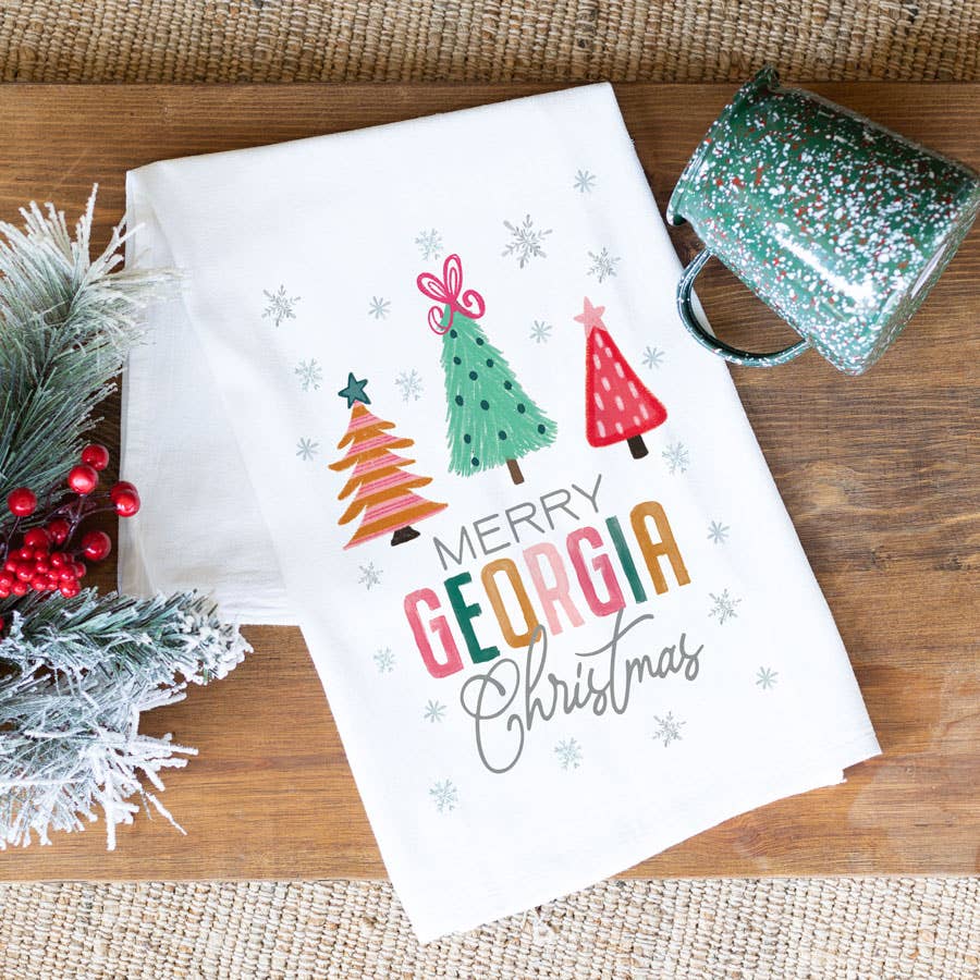 State Products, Kitchen Towel, Christmas Decor, Custom Towel