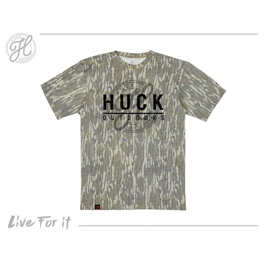 Huck Ghost Logo Bottomland Tee