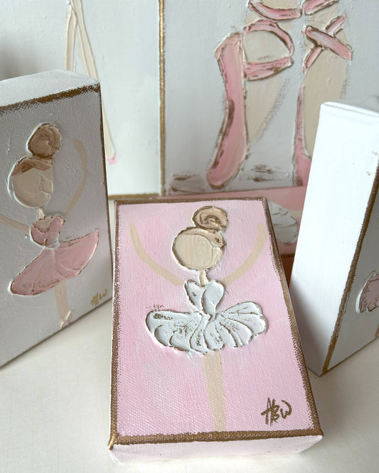Ballerina canvas hand painted textured recital dance ballet