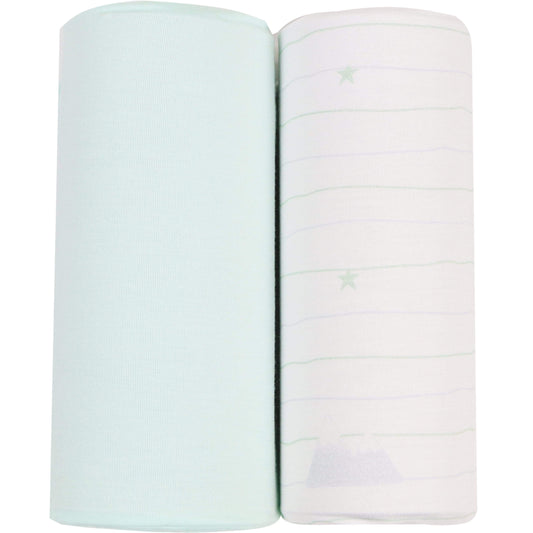 Mountains and Mint Swaddle Blanket 2 Pack