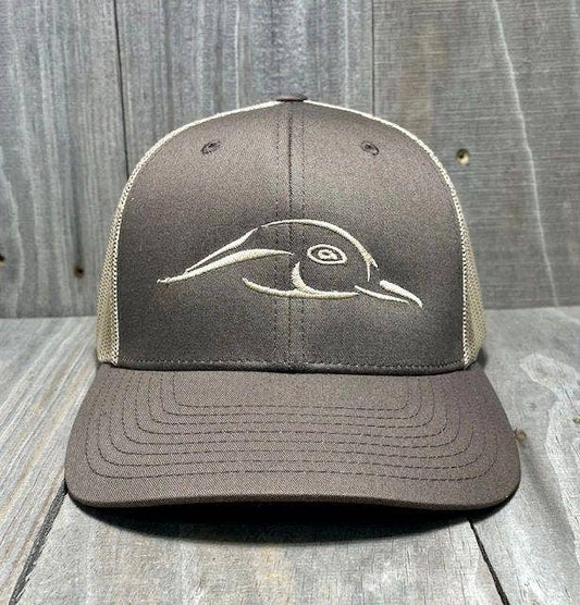 Brown with Khaki Mesh Trucker Hat