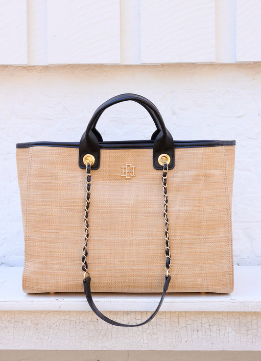 Melissa Tote Bag Natural Black