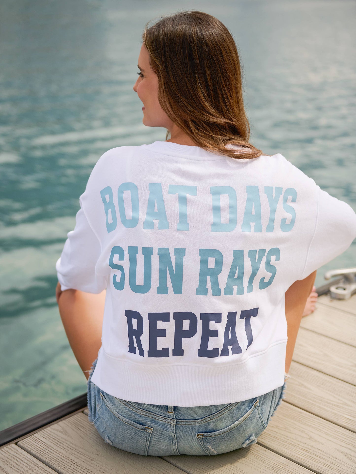 "BOAT DAYS, SUNRAYS, REPEAT" SWEATSHIRTS