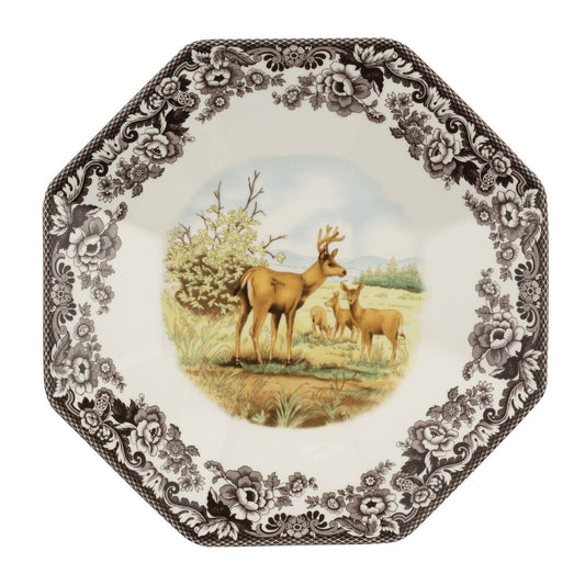 Spode Woodland Octagonal Platter 14" (Mule Deer)