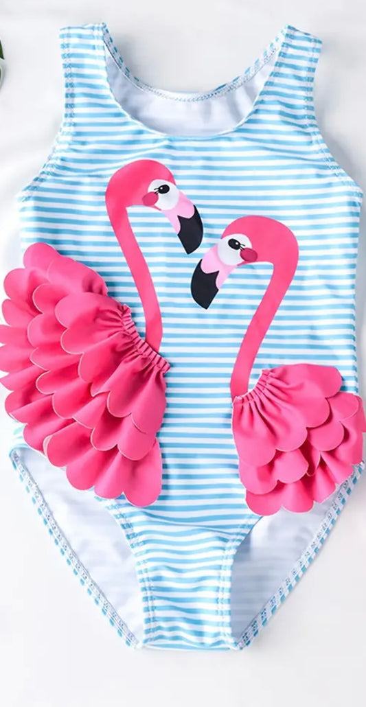 Little girls Flamingo Swimsuit