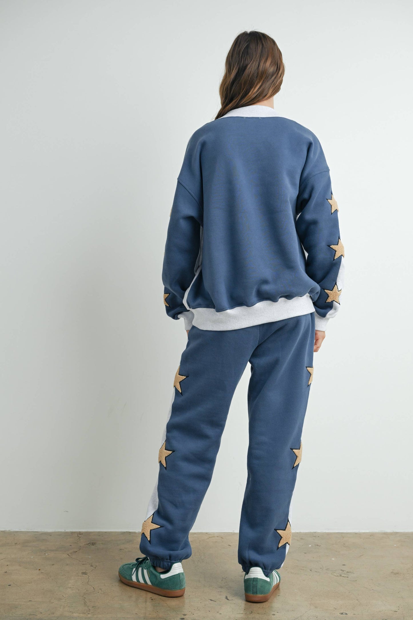 Color Block Sweatpants with Star Detail - BMP7570