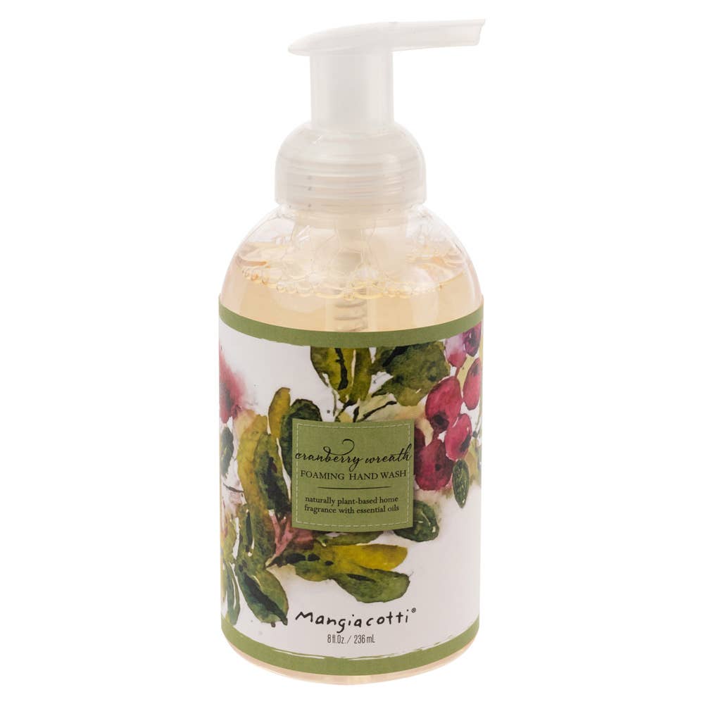 8 oz. Cranberry Wreath Foaming Hand Wash Christmas