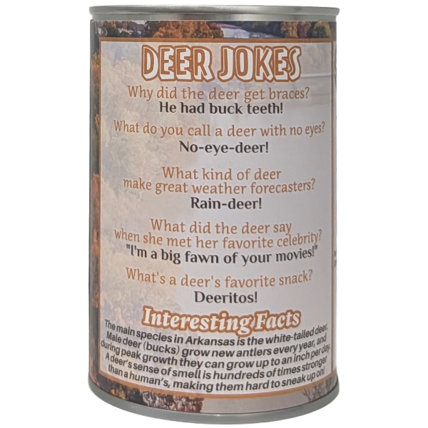 Arkansas Edition - Dottie the Canned Deer Plush in Can