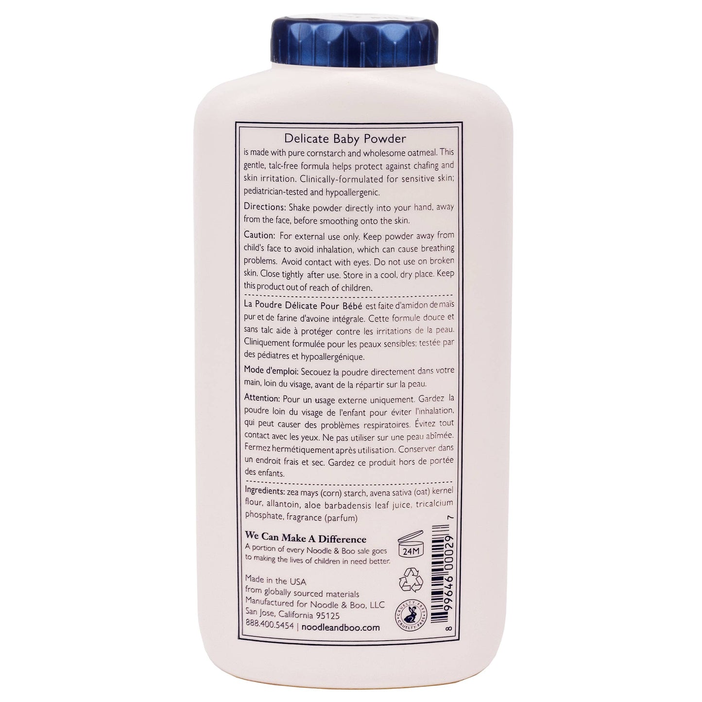 Delicate Baby Powder, Creme Douce, 8.8 oz