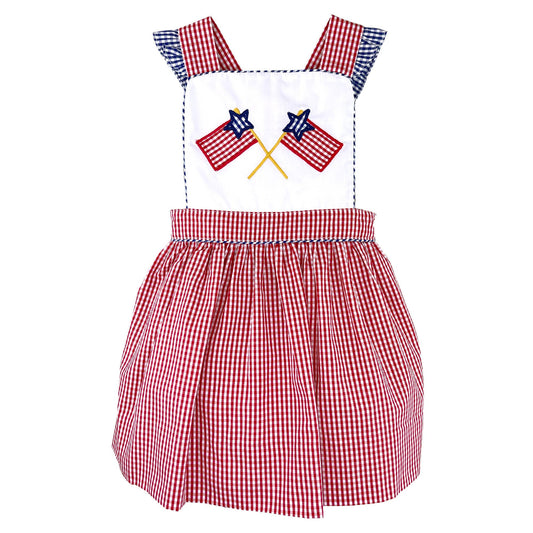 Dress with Flag Appliques