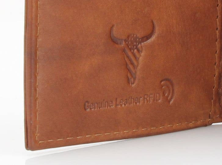 American Bison Oil Pull Up Magnetic Money Clip Card Case 157