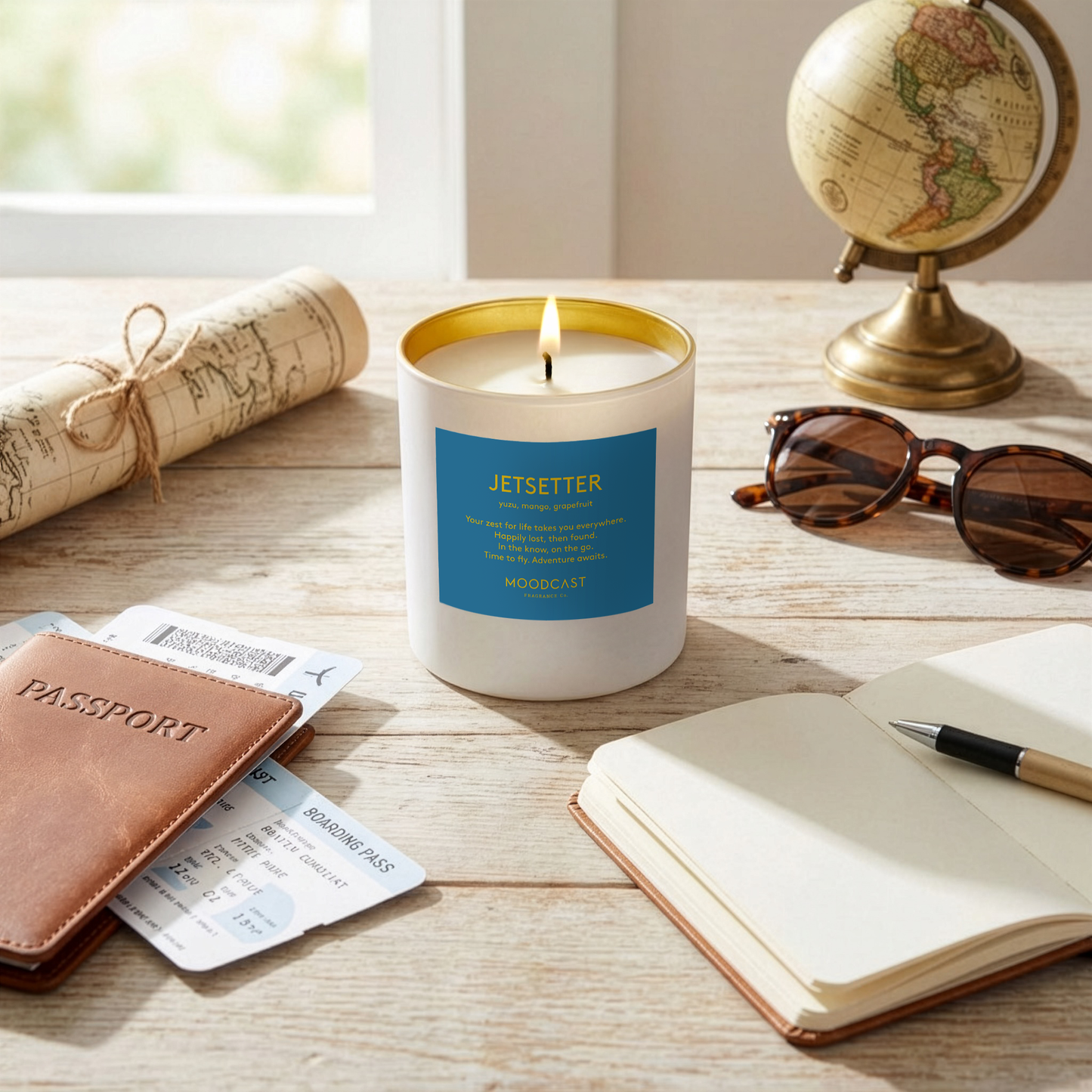 Coconut Wax Candle - Persona - Jetsetter - 8 oz Glass Jar