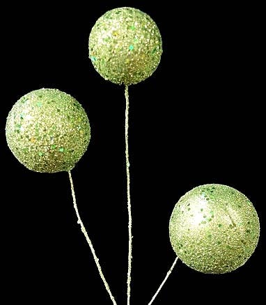 18in Glitter Big Ball Spray-Green