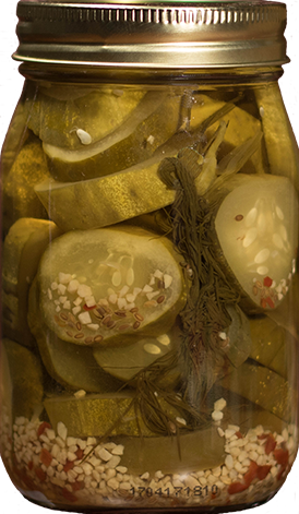 Pickles:  Spicy Garlic Dill Pickles (16 oz / 454g)