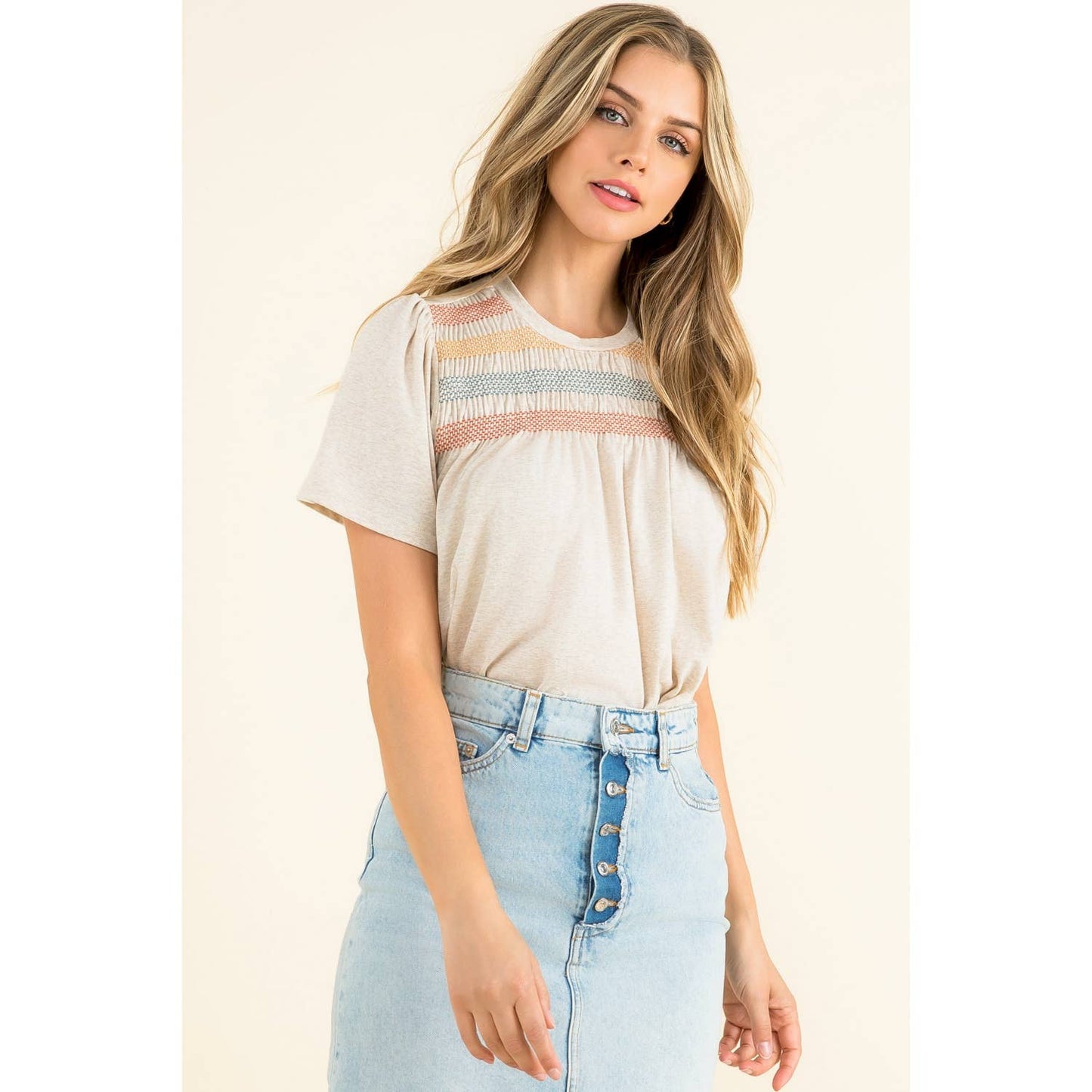 Short Sleeve Knit Top