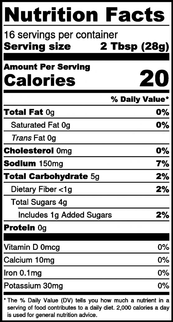 Salsa(s):  Mango   Lime Salsa  (16 FL OZ / 454 g)
