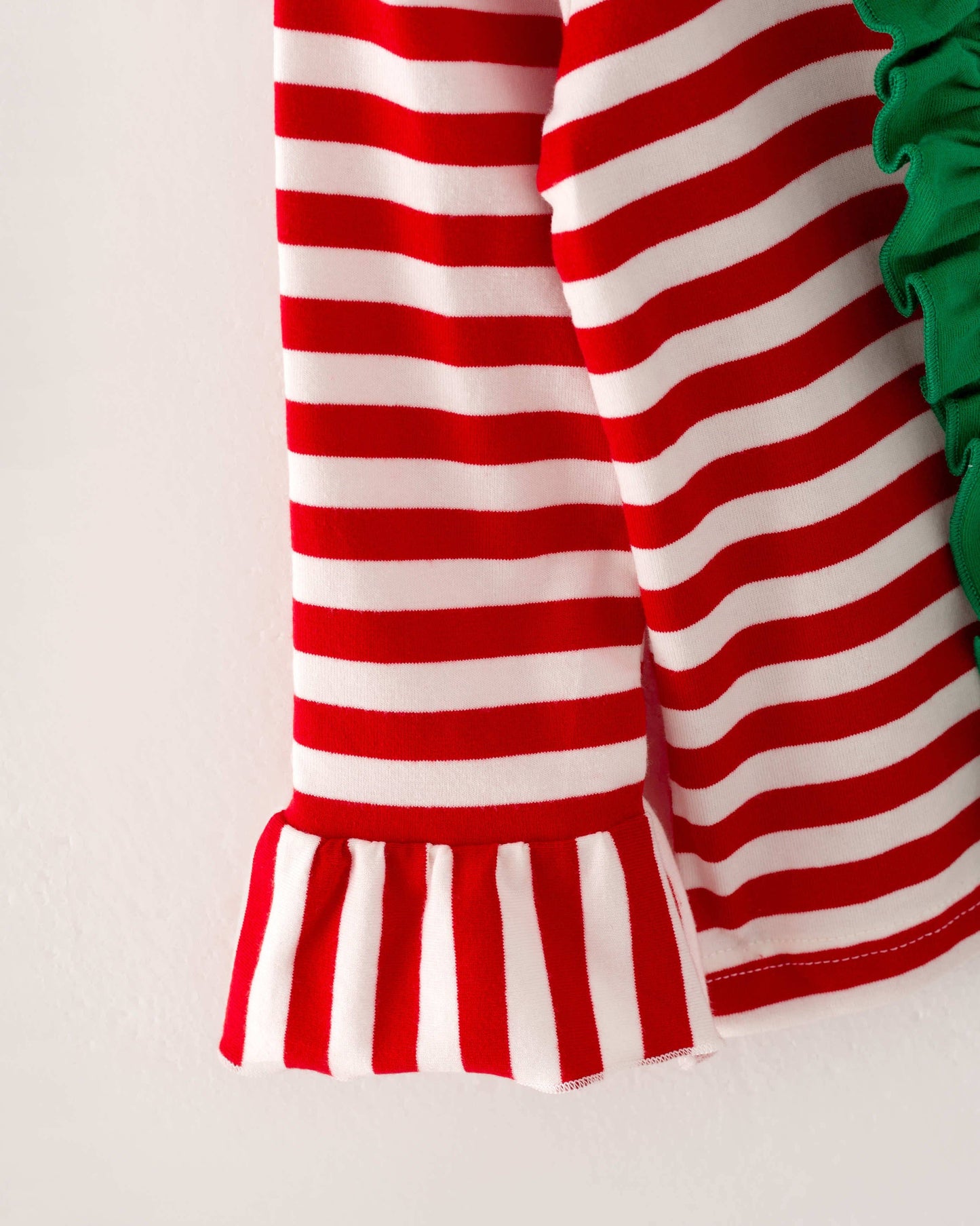 Christmas Stripe Ruffle Pant Set