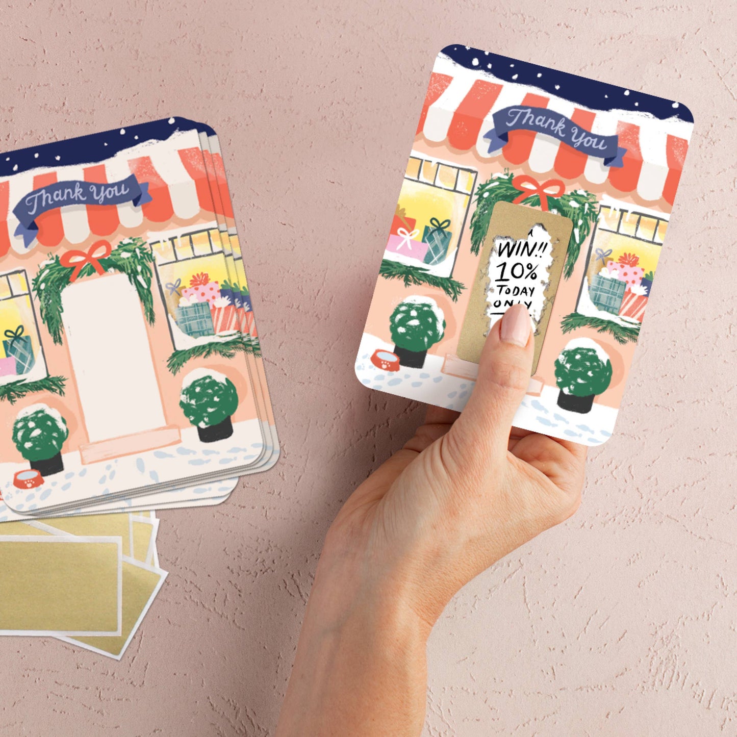 100 Customer Scratch-off Cards - Winter Shop