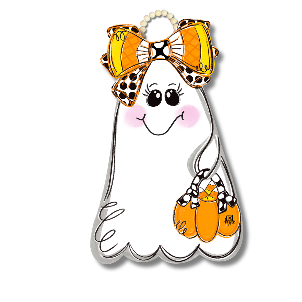 Candy Corn Ghost Door Hanger