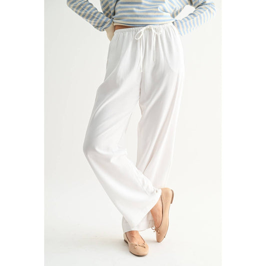LINEN STRAIGHT PANTS