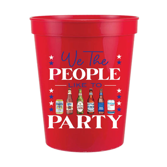 We The People Red Stadium Cups - Patriotic