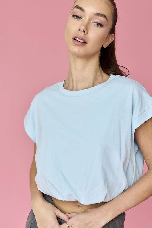 Emma Loose Fit Bubble Hem Top