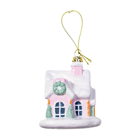 Winter Dreams Ornament   Pink/Green/White   3x3.75