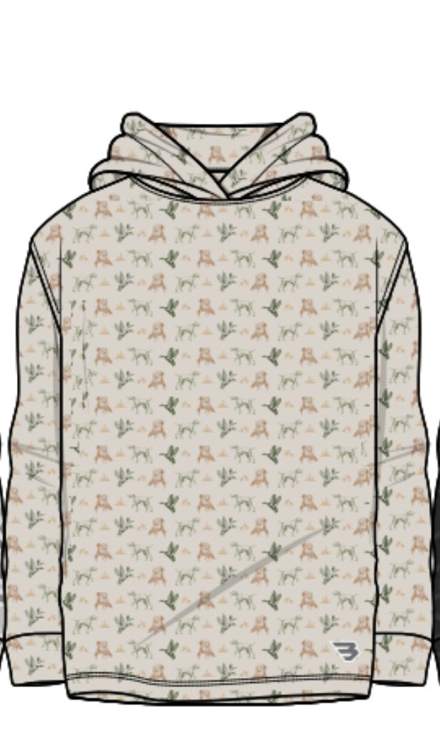 Youth Performance Hoodie-Mallard Duck Dog