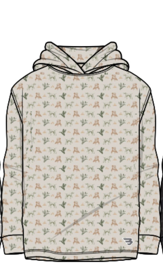 Youth Performance Hoodie-Mallard Duck Dog