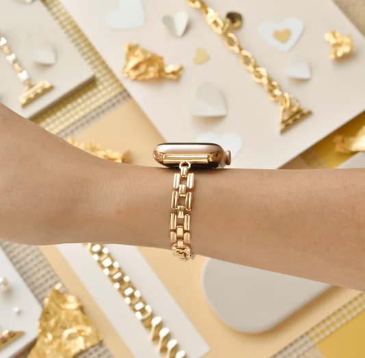 SQUARE GOLD BRACELET APPLE WATCH STRAP