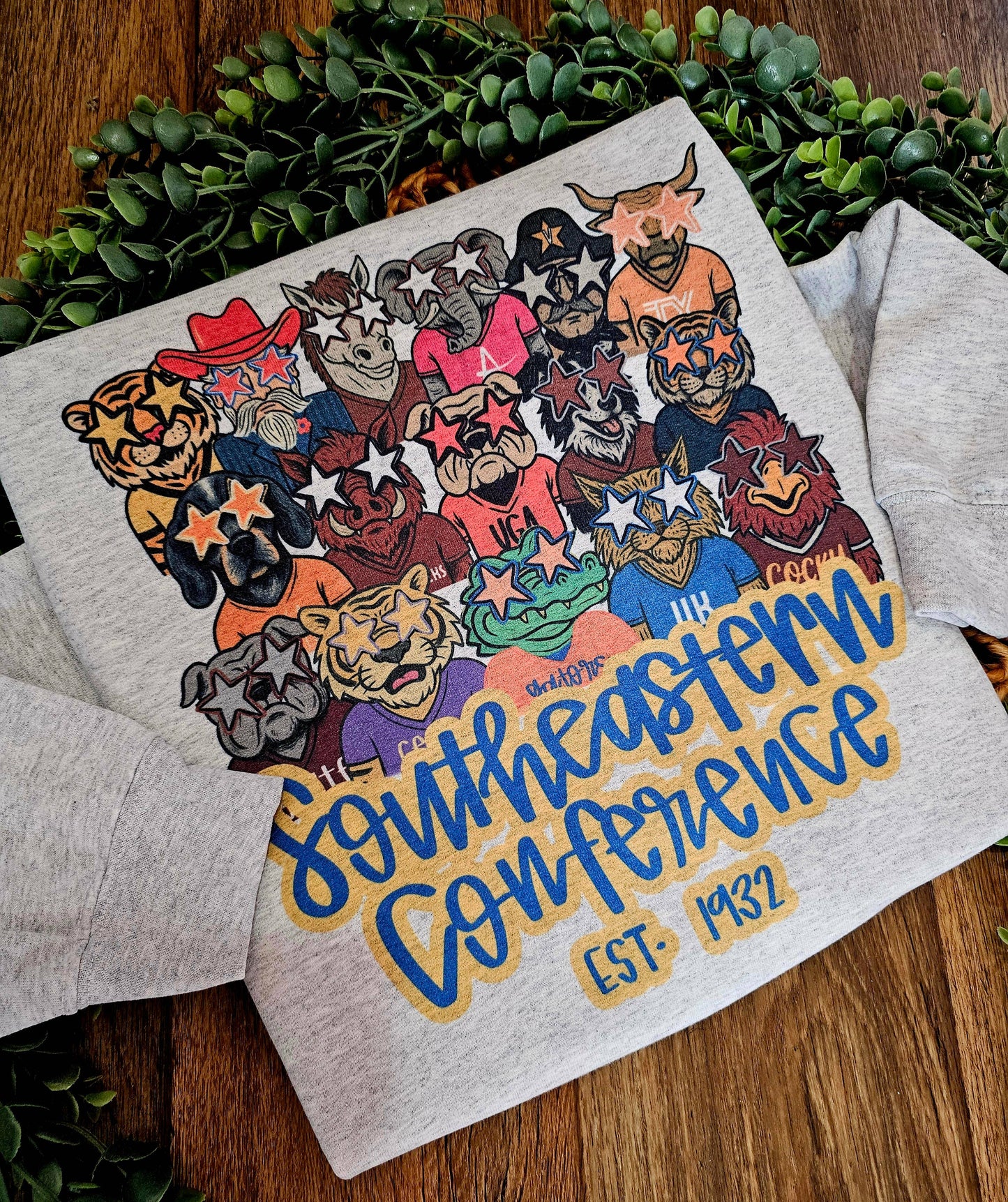 SEC Southeastern Conference  Team Mascot Sweatshirt