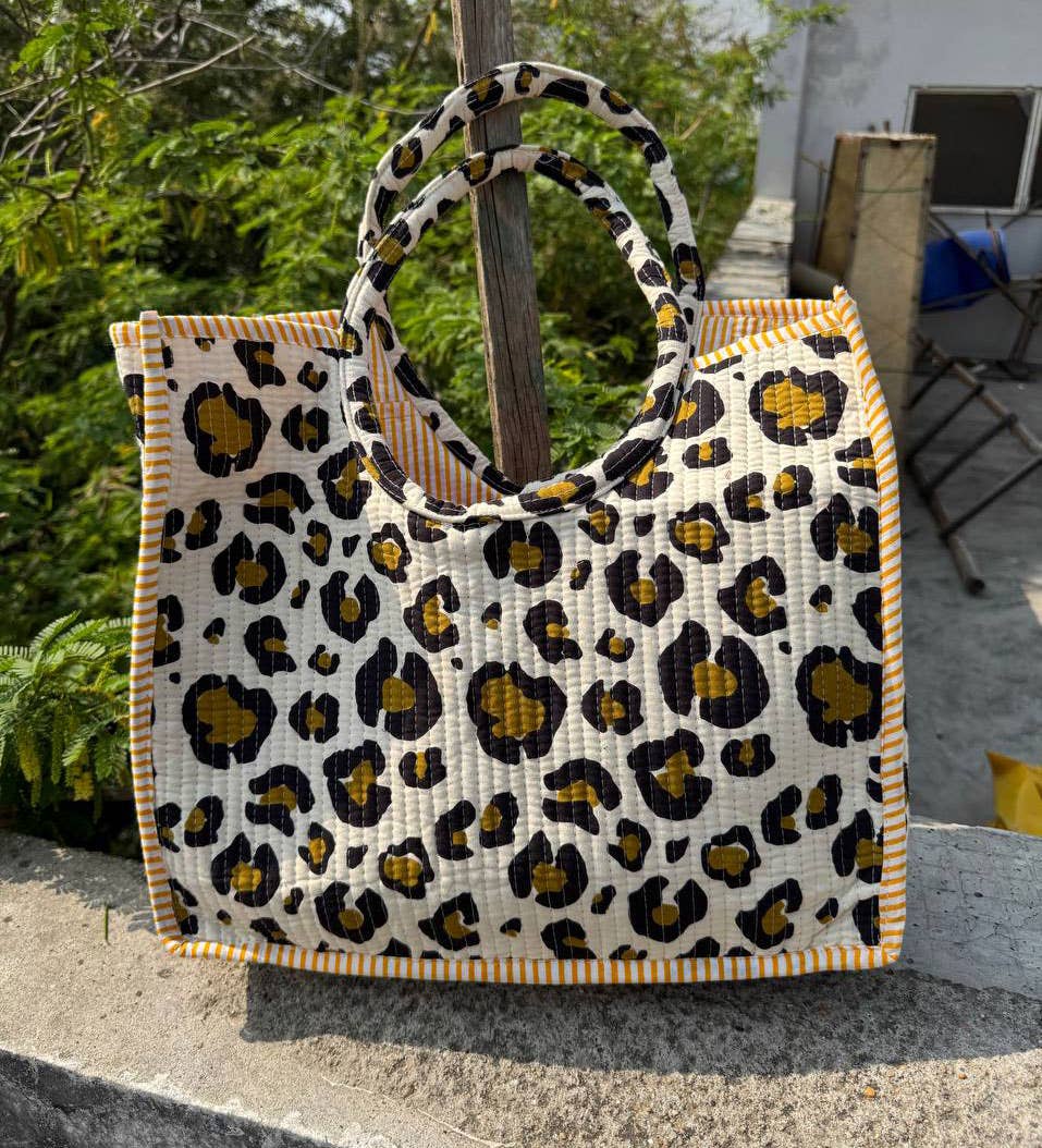 Cotton Quilted Bag Market Shopping Bag Travel Bag Tote Bags