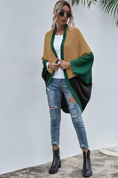 Color Block Cardigan