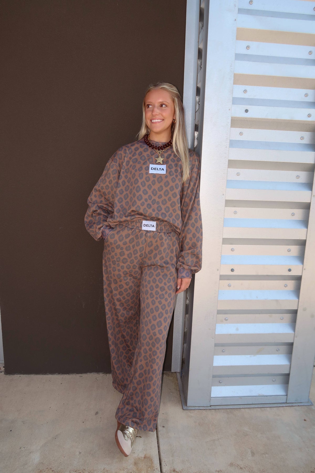 Delta Leopard Mockneck and Pant Set