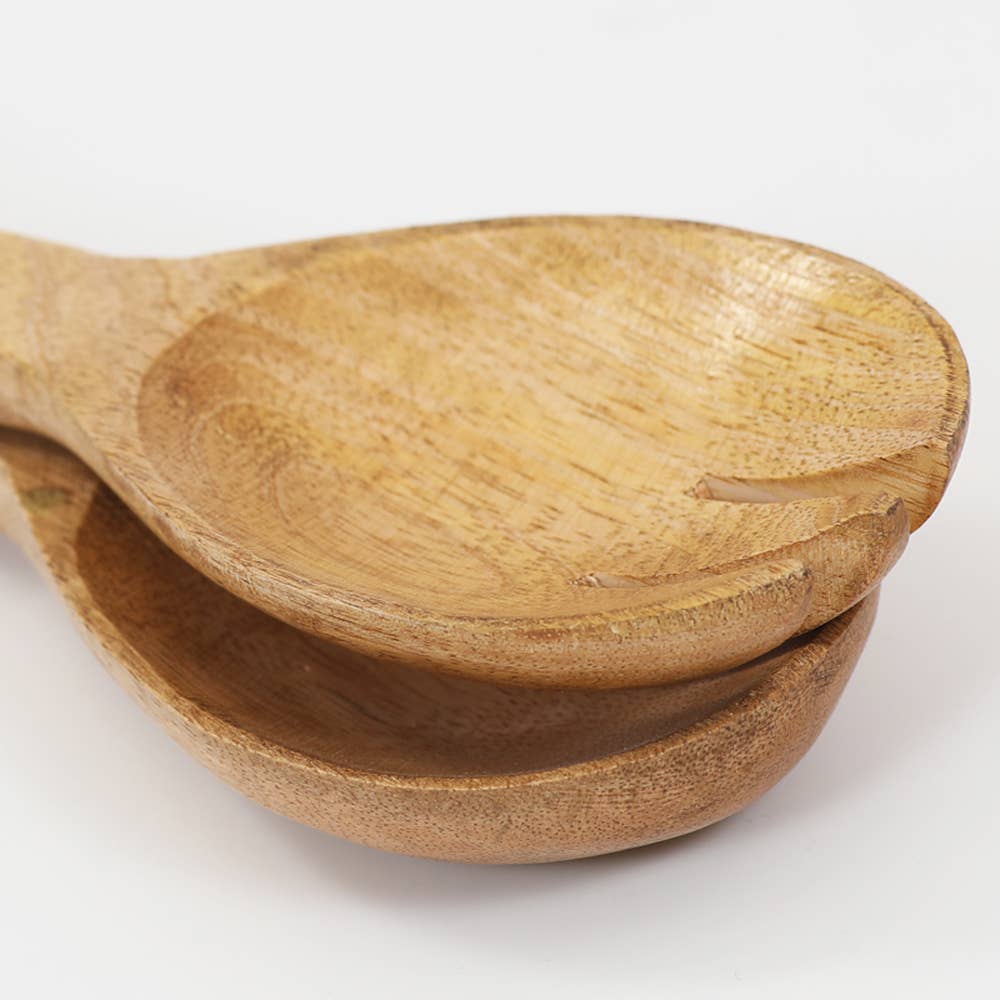 S/6 Wooden & Resin Assorted Salad Servers