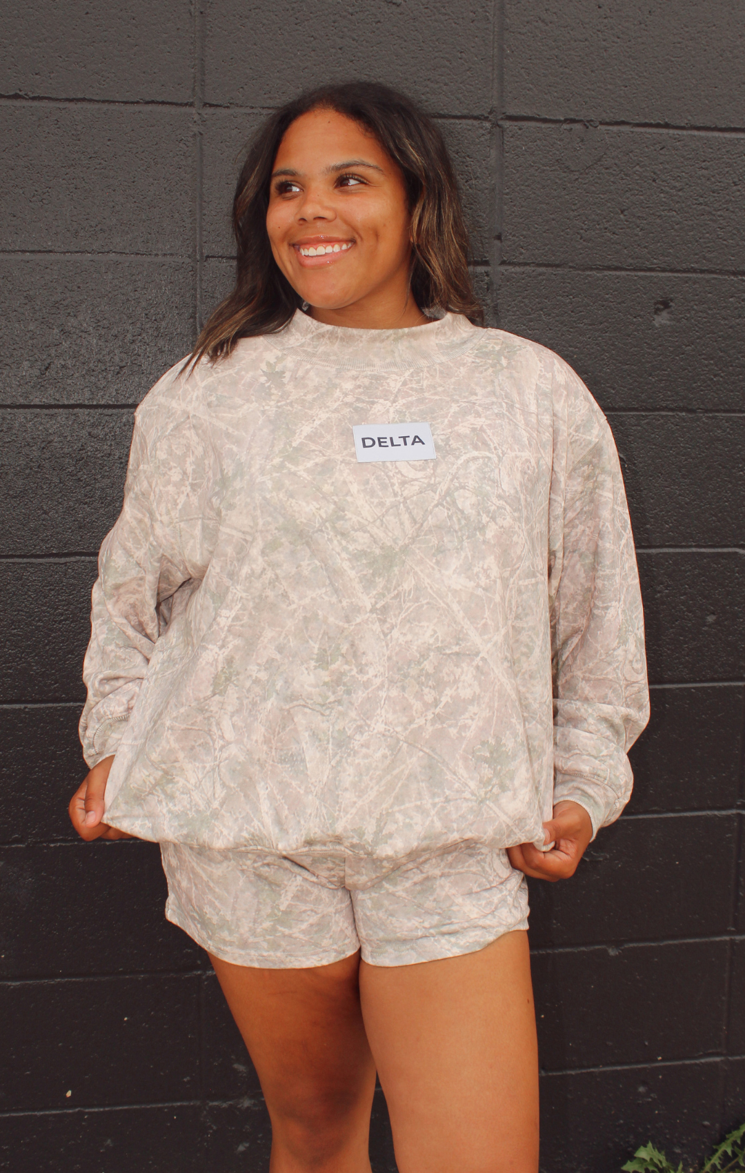 Delta White Washed Camo Mockneck Set