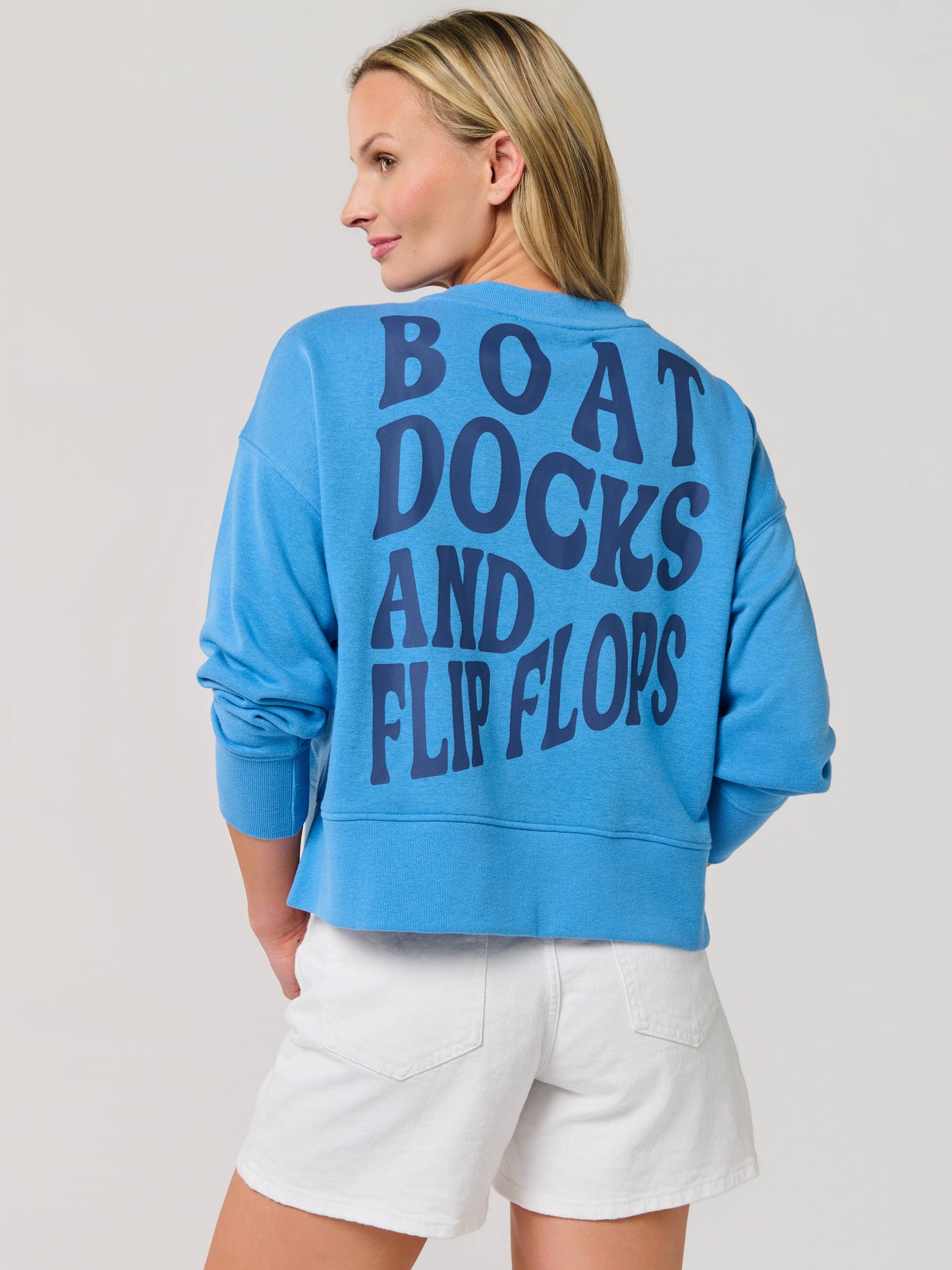 "BOAT DOCKS AND FLIP FLOPS" SWEATSHIRTS