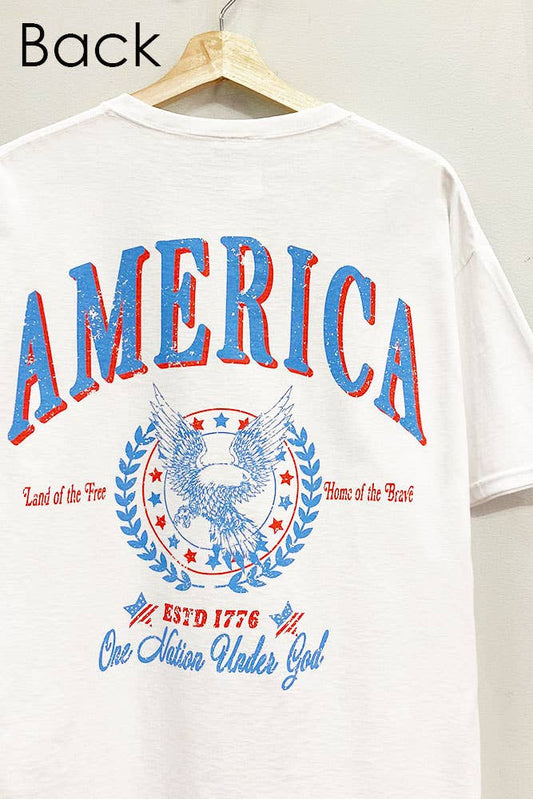 America Front and Back Tee