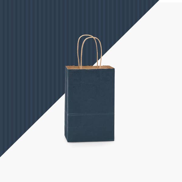 Recycled Shadow Stripe Kraft Paper Shopping Bags