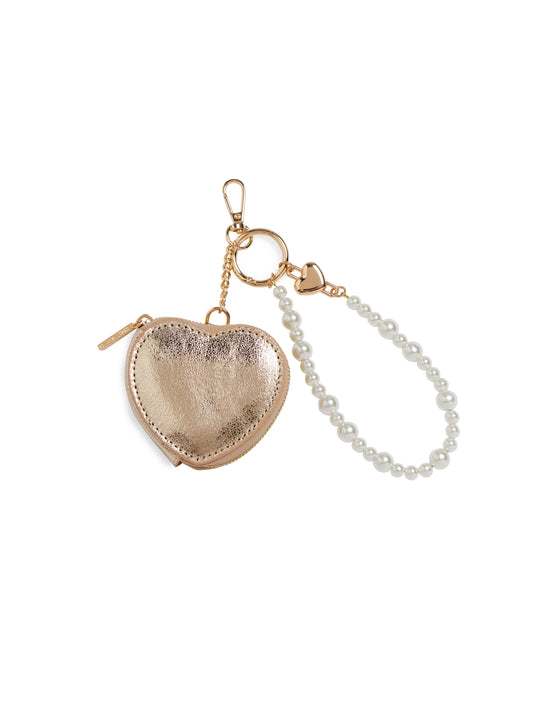HEART POUCH BAG CHARM/KEY RING