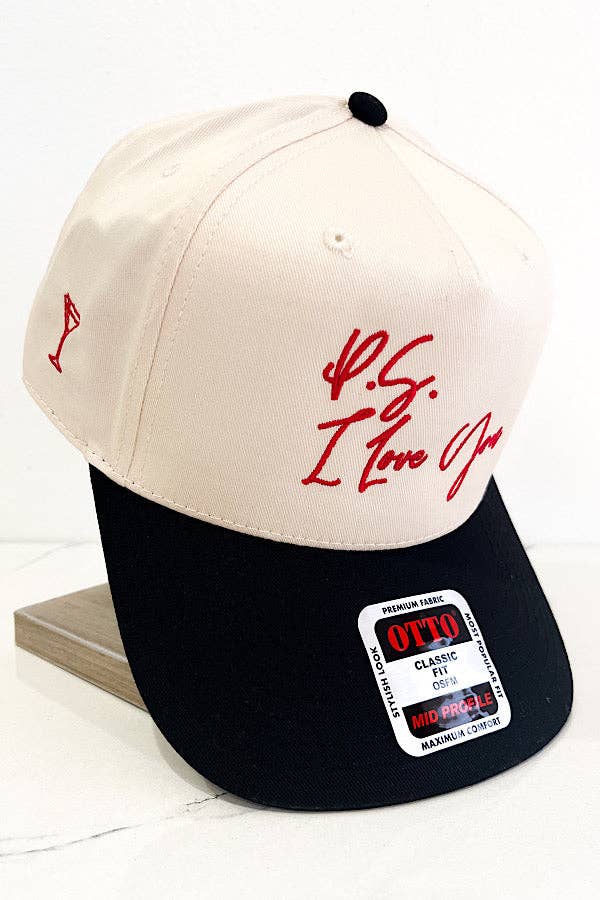P.S. I Love You Embroidered Hat