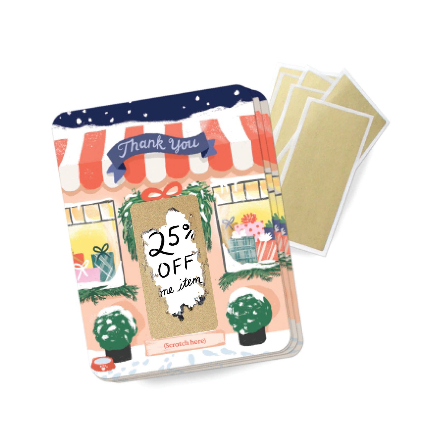 100 Customer Scratch-off Cards - Winter Shop