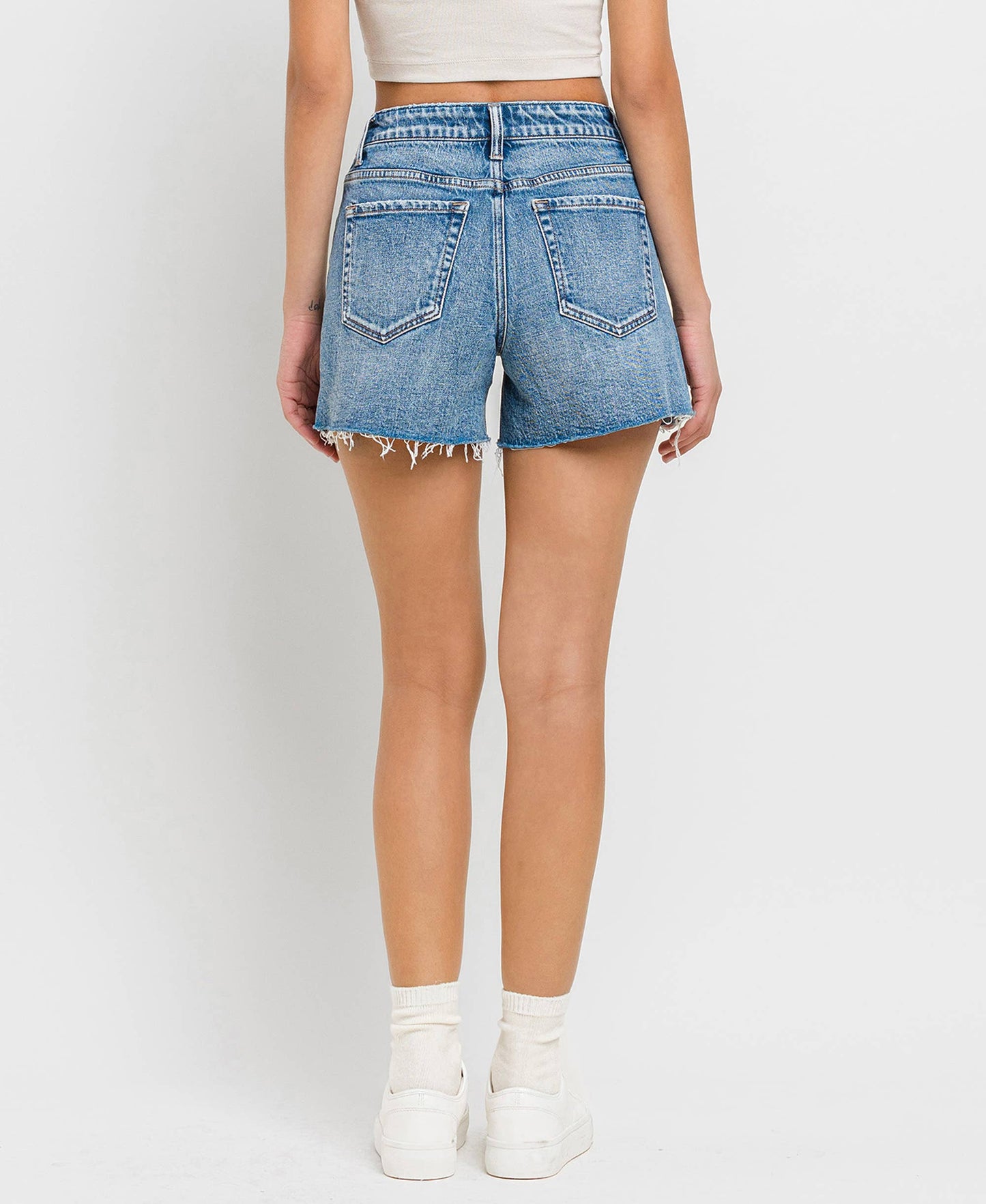 HIGH RISE WAIST CLEAN CUT A LINE SHORTS T6368