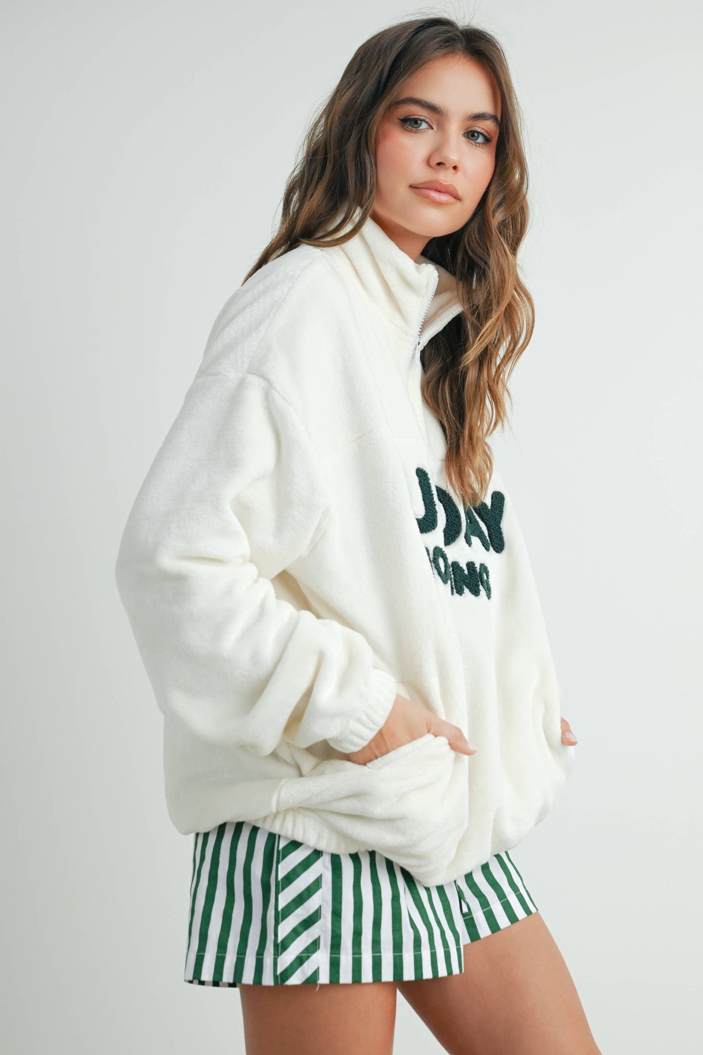 Sunday Morning Half-Zip Pullover Sweatshirt - BMT7579